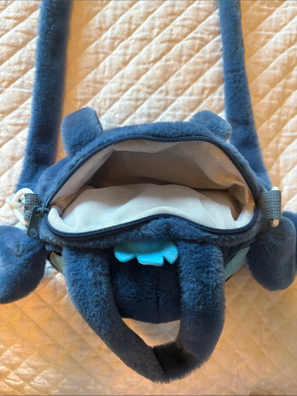 Stitch Plush Crossbody Bag with dettachable strap